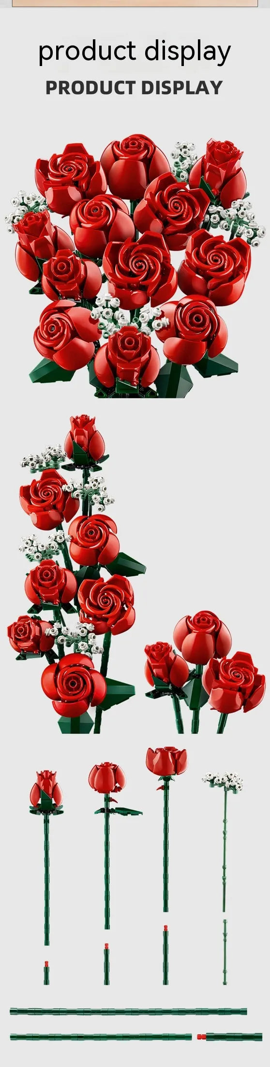 Rose Bouquet Building Blocks